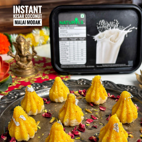 Kesar Coconut Malai Modak