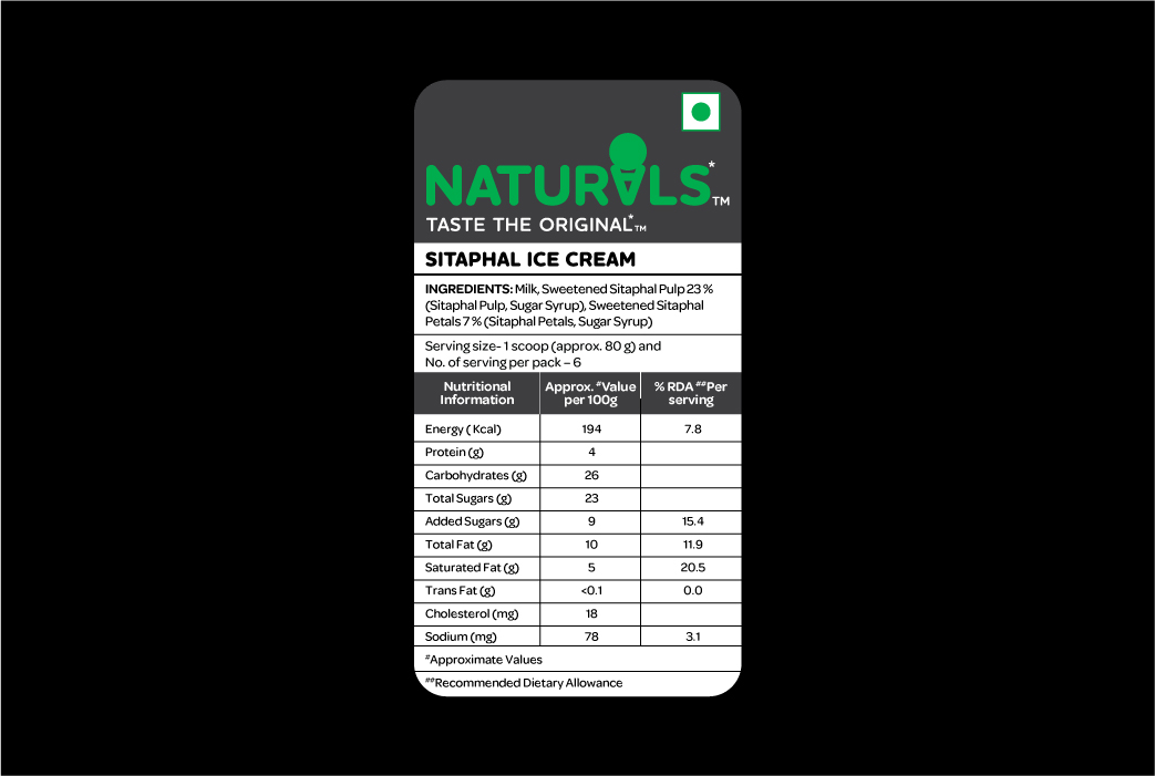 naturals sitaphal ice cream price